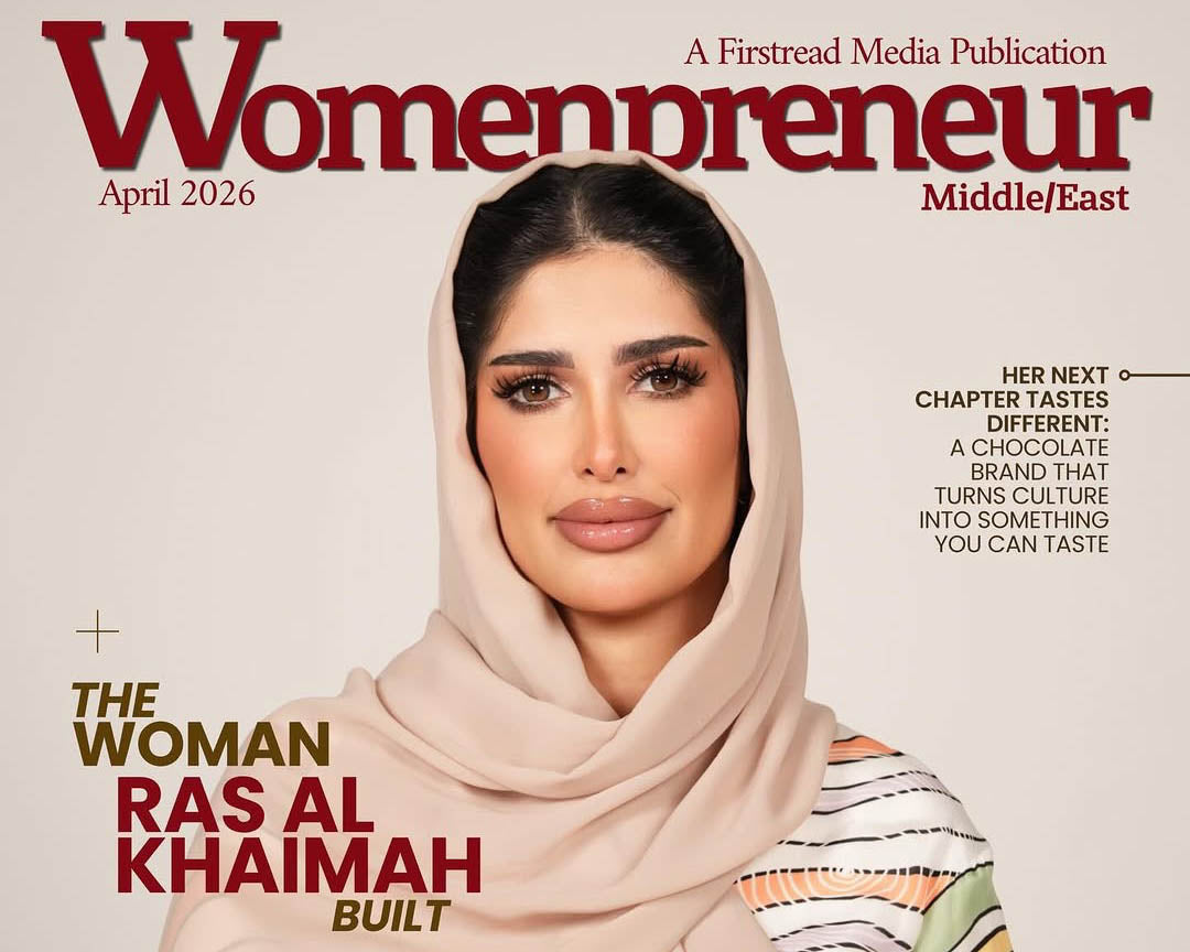 LMANE Dresses Dr. Sheikha Aysha Bint Saud Al Qassimi for the April 2026 Cover of Womenpreneur Middle East