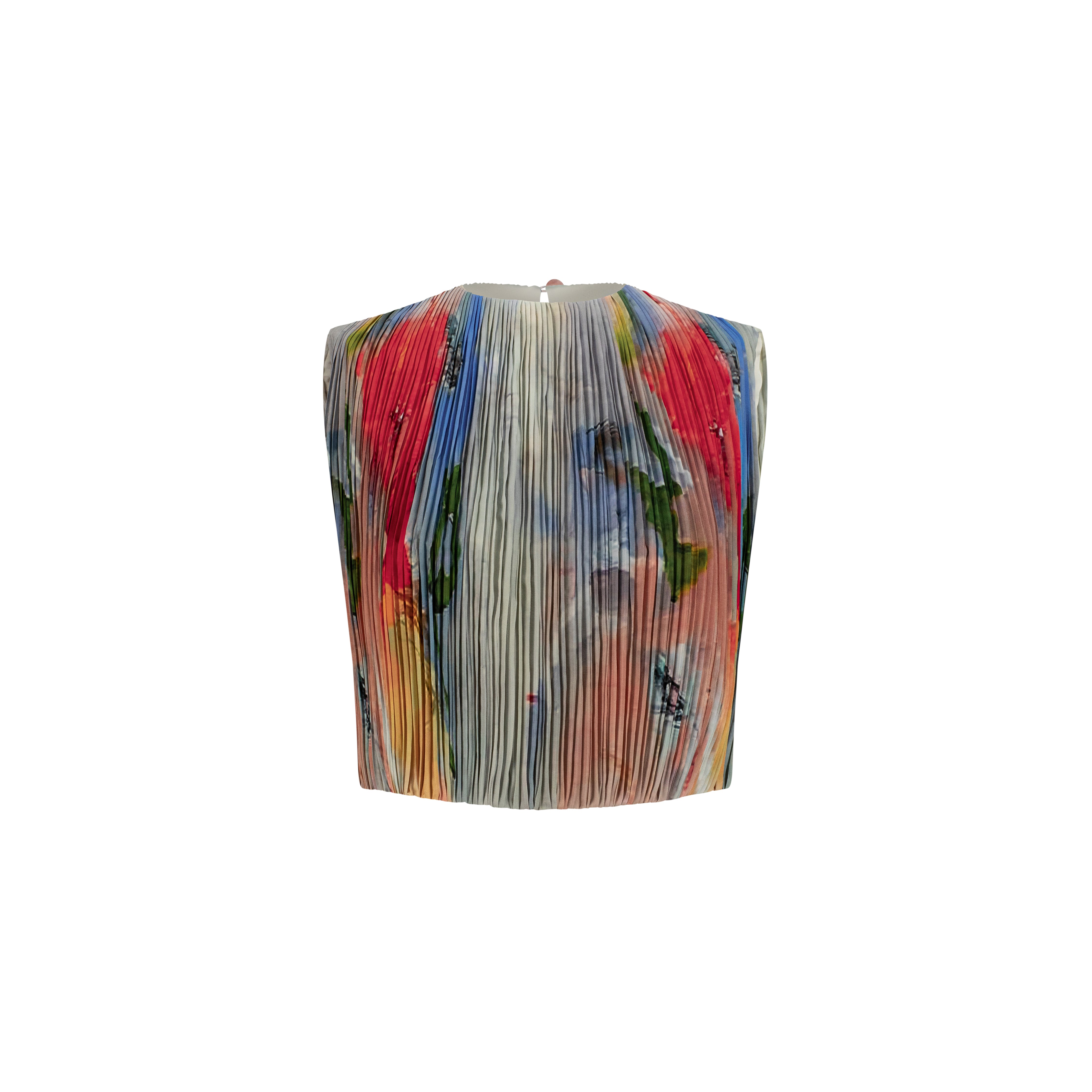 Aurora Veil Pleated Top