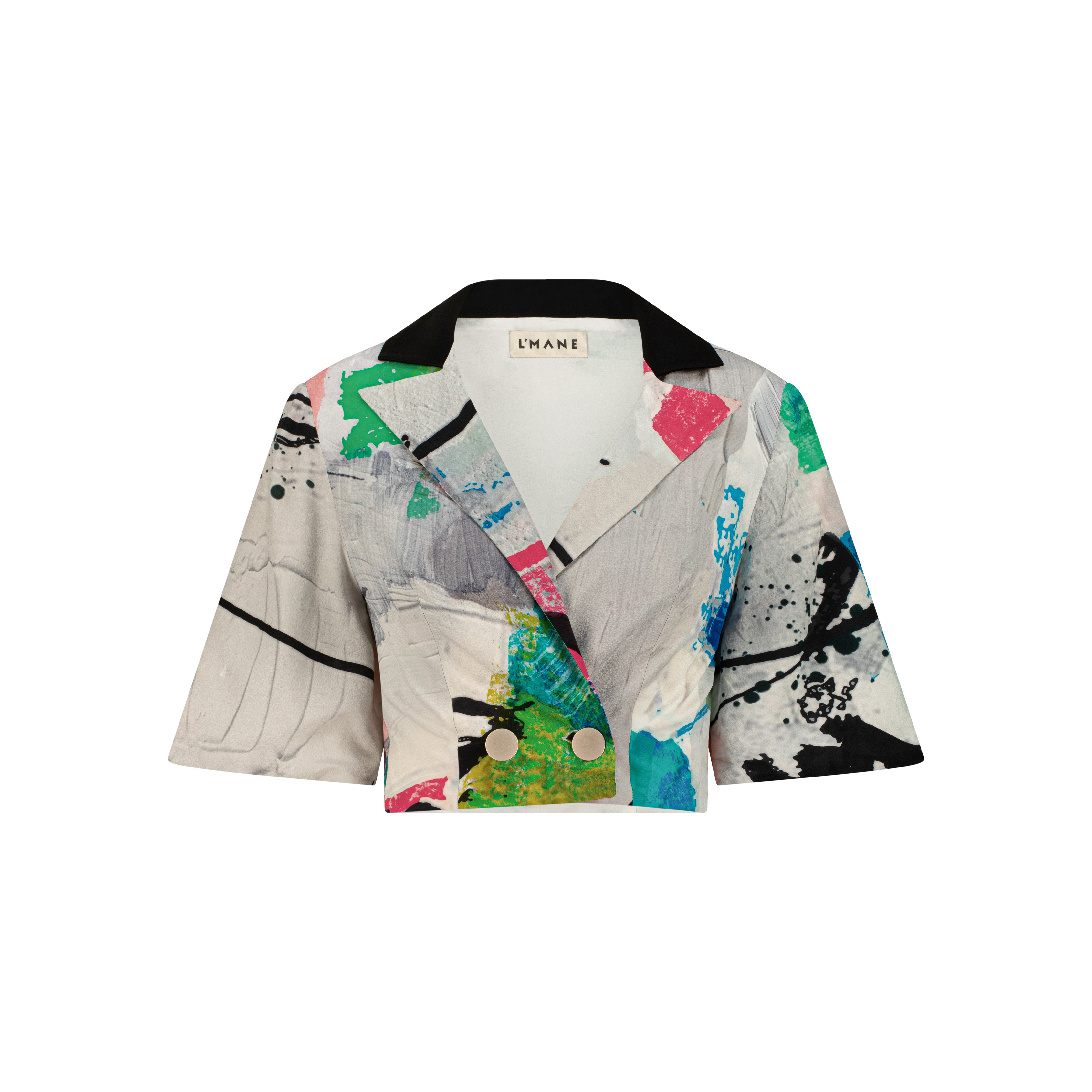 Kinetic Strokes Crop Jacket