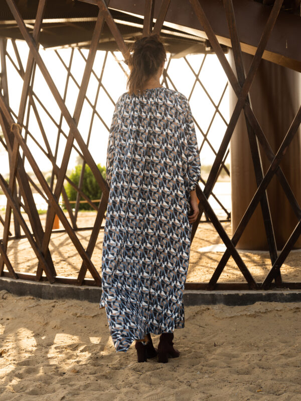 Geometric print tent dress