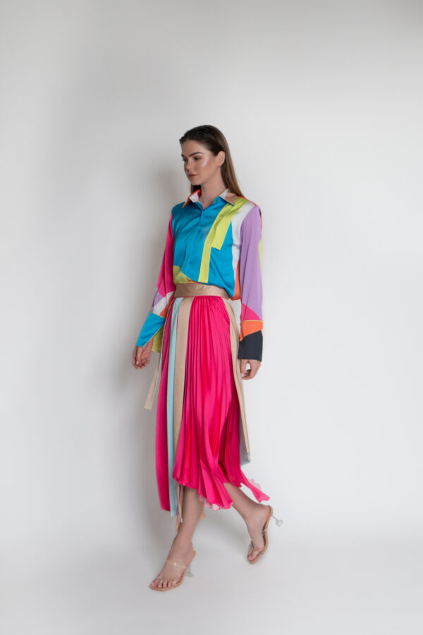 Color block panel skirt