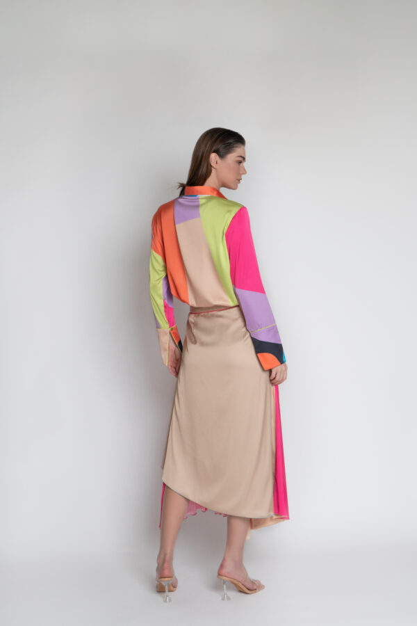 Color block panel skirt
